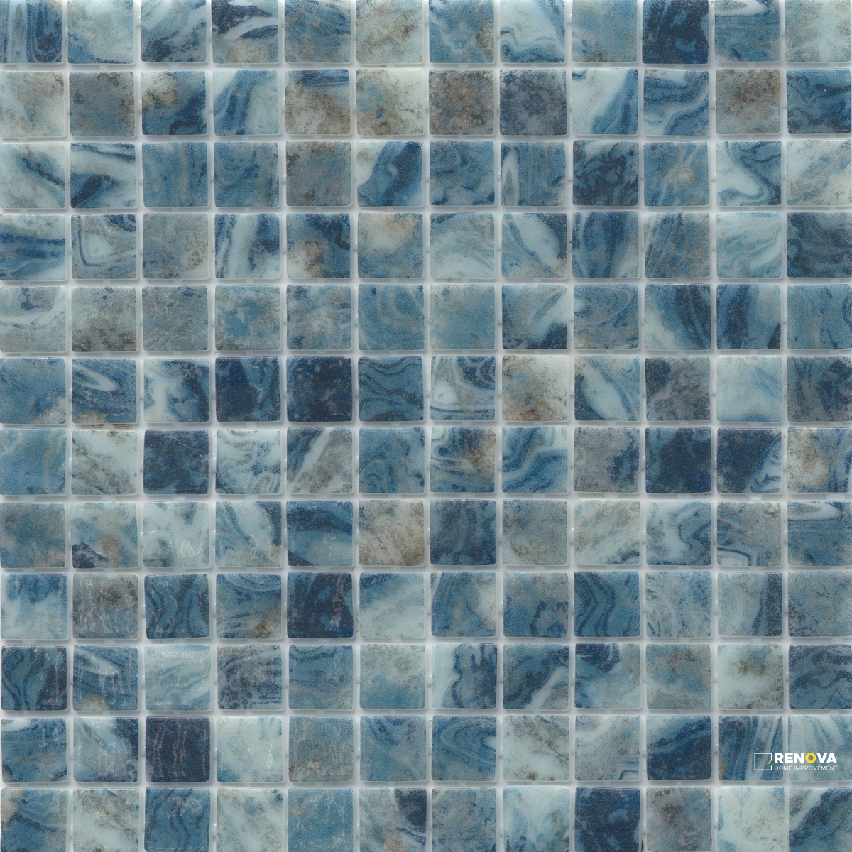 WATERLACE GLOSSY 1X1 MOSAIC 12X18 - 9
