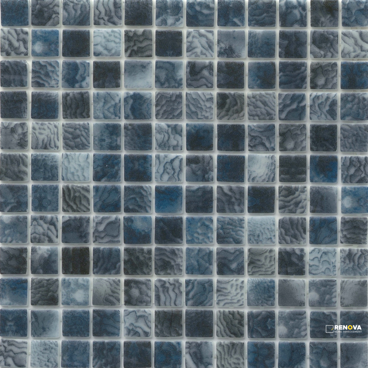 WATERLACE GLOSSY 1X1 MOSAIC 12X18 - 12