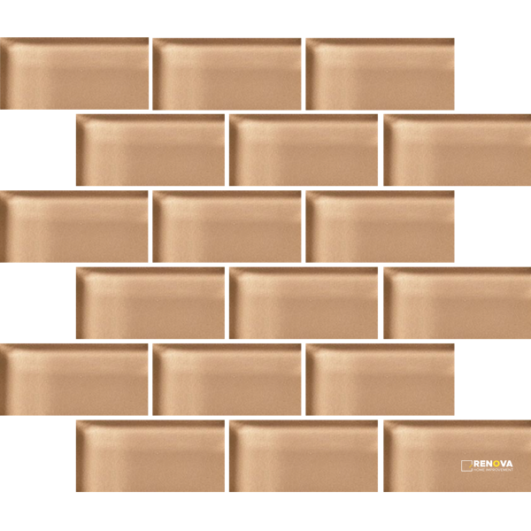 CROSSVILLE GLASS BLOX CHAMPAGNE 2X4 MOSAIC .9385 SF/SHT - 2