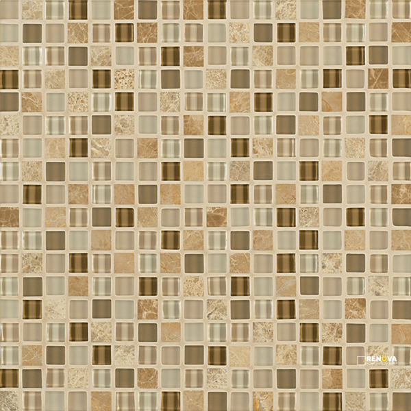 CROSSVILLE EBB AND FLOW ROCKS AND MINERALS 1/2X1/2 MOSAIC .9588 SF/SHT - 2