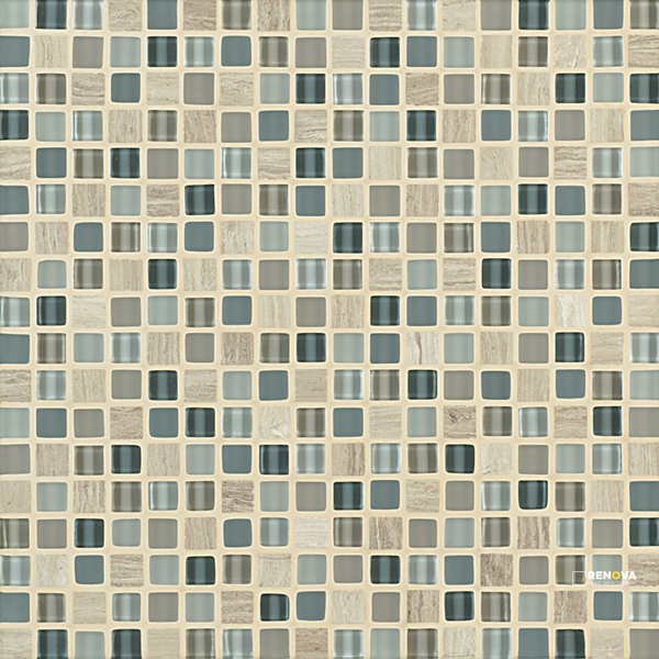 CROSSVILLE EBB AND FLOW SAND AND SURF 1/2X1/2 MOSAIC .9588 SF/SHT - 2