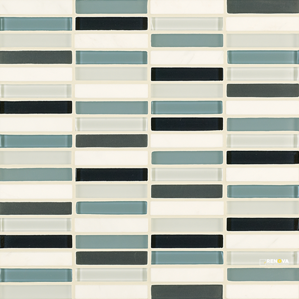 CROSSVILLE EBB AND FLOW WIND AND RAIN 1/2X3 STACKED MOSAIC .9588 SF/SHT - 3