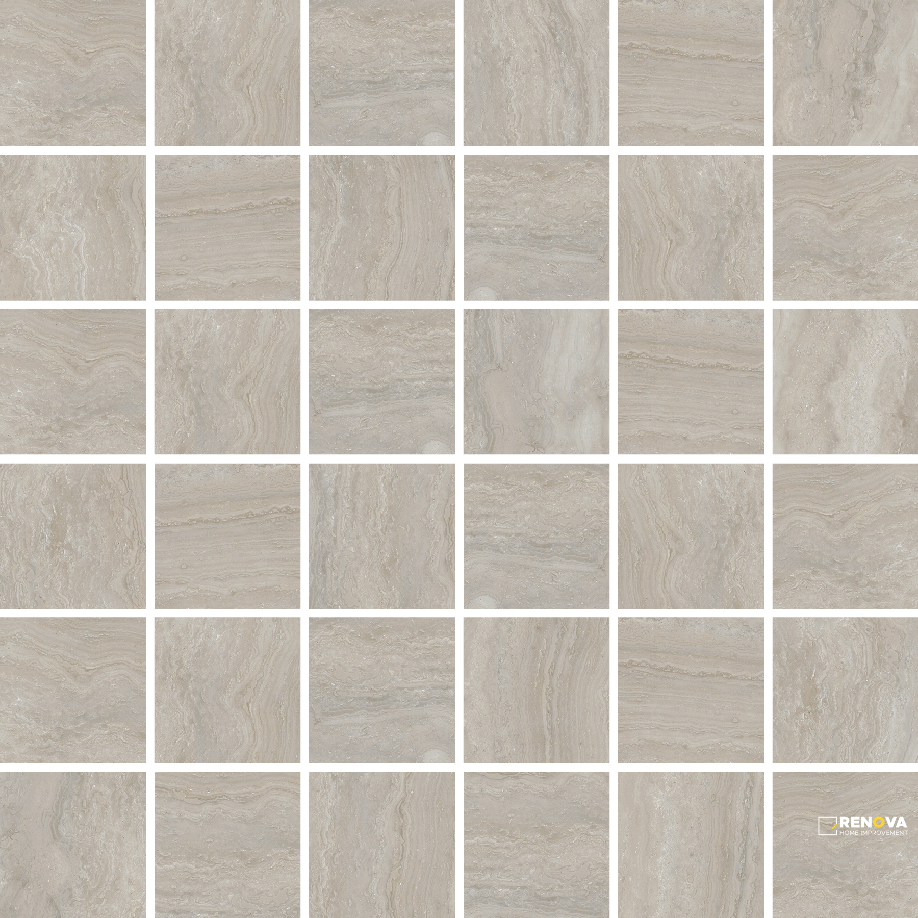 CROSSVILLE ACCESS POINT TRAVERTINE DOVE 2X2 MOSAIC UNPOLISHED .98 SF/SHT - 2