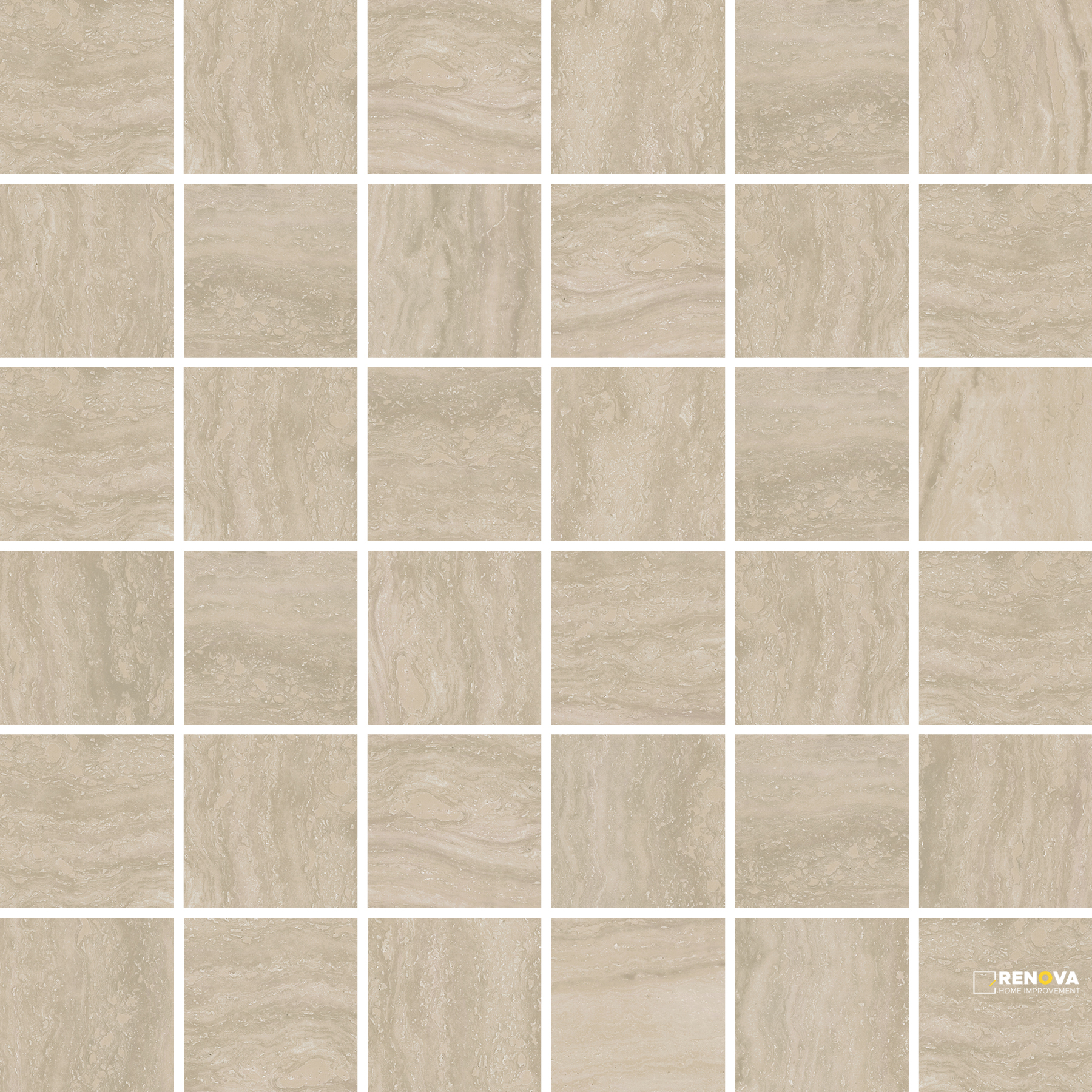CROSSVILLE ACCESS POINT TRAVERTINE SAND 2X2 MOSAIC UNPOLISHED .98 SF/SHT - 2