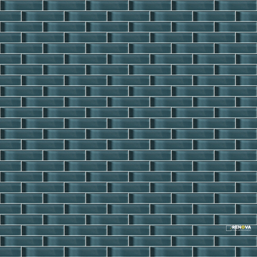 CROSSVILLE GLASS BLOX OCEAN AIR 1/2X2 MOSAIC .9385 SF/SHT - 3