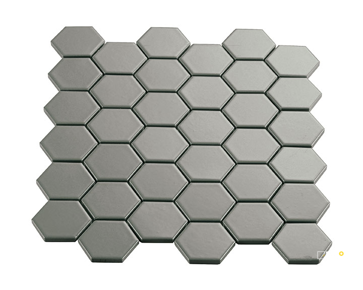 CROSSVILLE MULTIPLIER GREY 2X2 HEXAGON MOSAIC MATTE .84 SF/SHT - 2