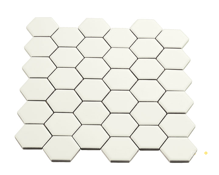 CROSSVILLE MULTIPLIER WHITE 2X2 HEXAGON MOSAIC MATTE .84 SF/SHT - 2