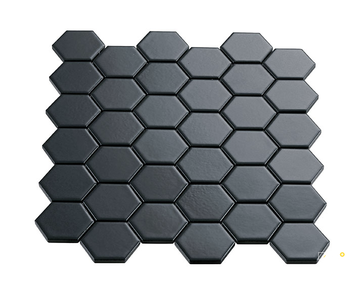 CROSSVILLE MULTIPLIER DARK GREY 2X2 HEXAGON MOSAIC MATTE .84 SF/SHT - 2