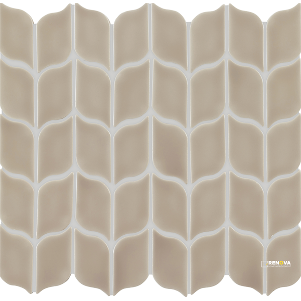 CROSSVILLE HANDWRITTEN NEUTRALS POST CARD LEAF MOSAIC GLOSS .875 SF/SHT - 2