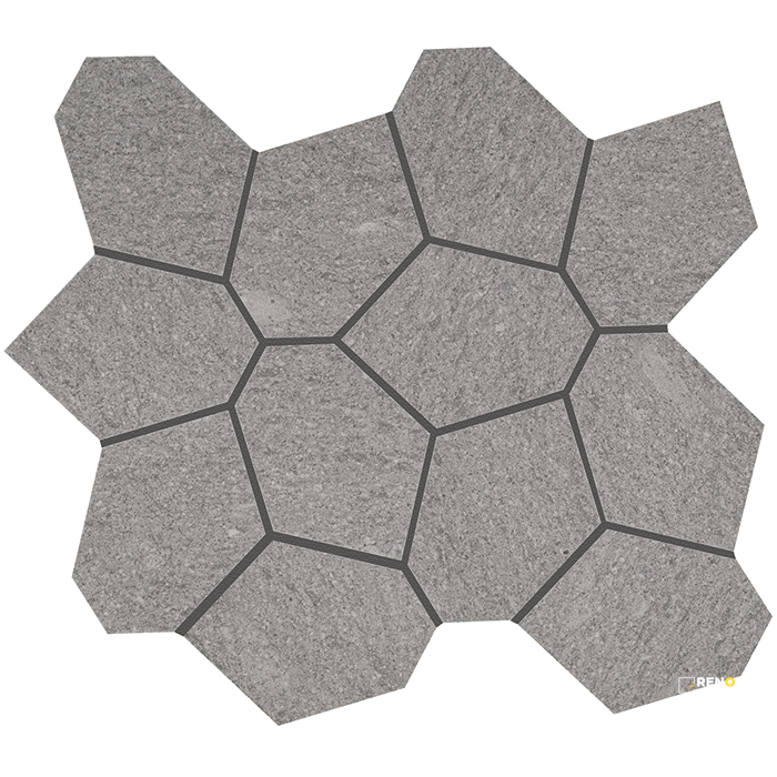 CROSSVILLE CIVILIZATION CURRENCY POLYGON MOSAIC UNPOLISHED 1.07 SF/SHT - 2