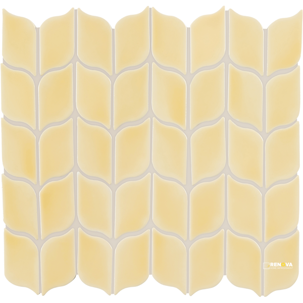 CROSSVILLE HANDWRITTEN BRIGHTS GOLD LEAF LEAF MOSAIC GLOSS .875 SF/SHT - 2