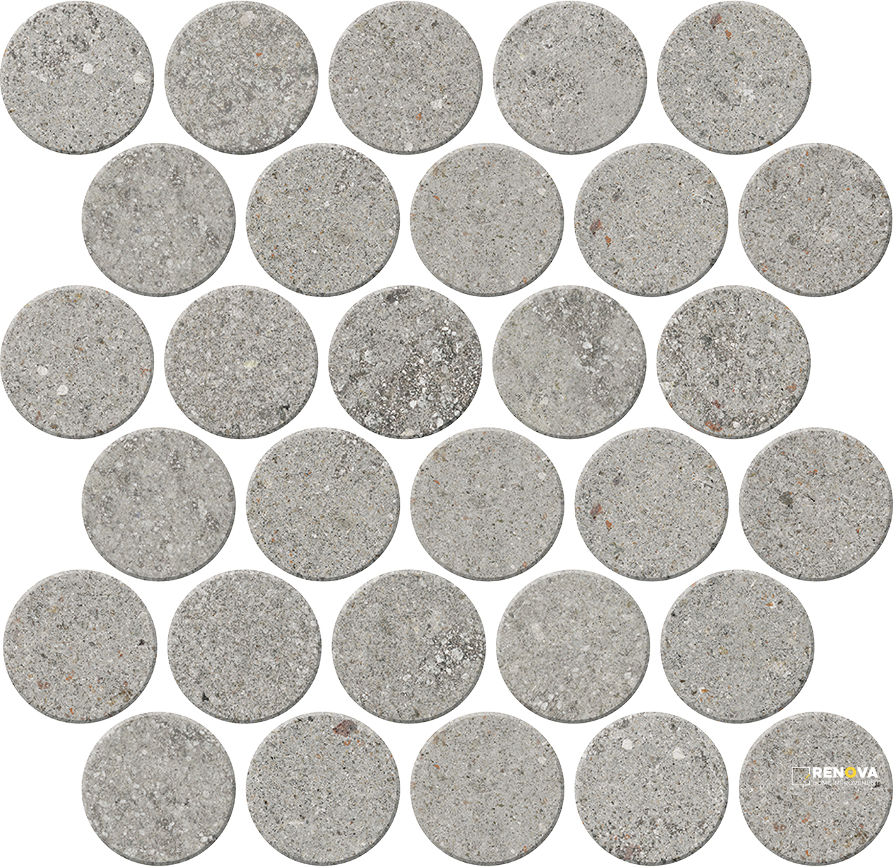 CROSSVILLE TRAJECTORY DIRECTION 2-1/2 CIRCLE MOSAIC UNPOLISHED 1.10 SF/SHT - 2