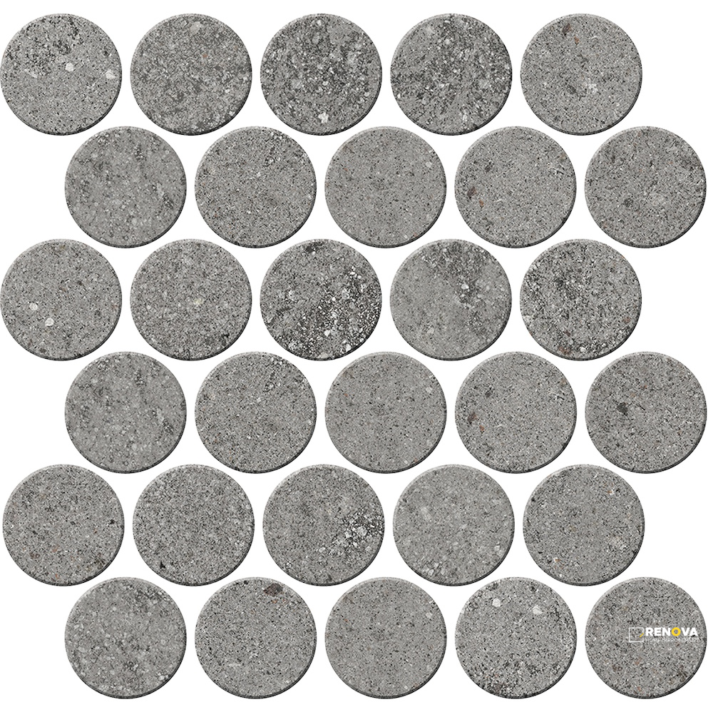 CROSSVILLE TRAJECTORY FLIGHT 2-1/2 CIRCLE MOSAIC UNPOLISHED 1.10 SF/SHT - 2