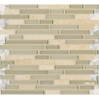 CROSSVILLE EBB AND FLOW MOON AND STARS MIXED LINEAR MOSAIC 1 SF/SHT - 2