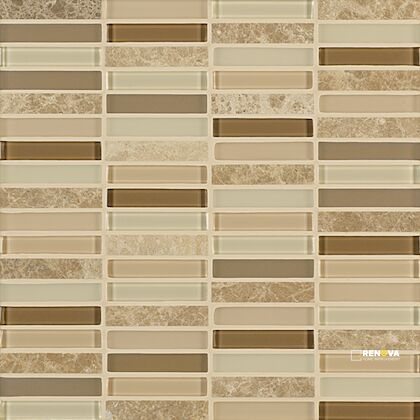 CROSSVILLE EBB AND FLOW ROCKS AND MINERALS 1/2X3 STACKED MOSAIC .9588 SF/SHT - 2