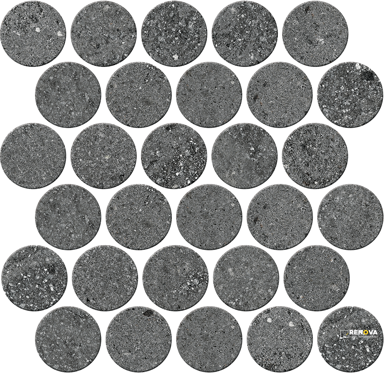 CROSSVILLE TRAJECTORY FLOW 2-1/2 CIRCLE MOSAIC UNPOLISHED 1.10 SF/SHT - 2