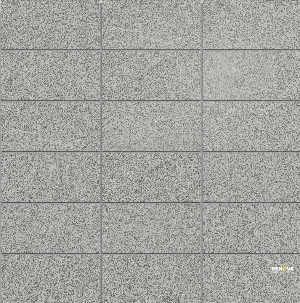 CROSSVILLE SOCIALE AUGUSTUS GREY 2X4 STACKED MOSAIC FEATHER SOFT .97 SF/SHT - 3