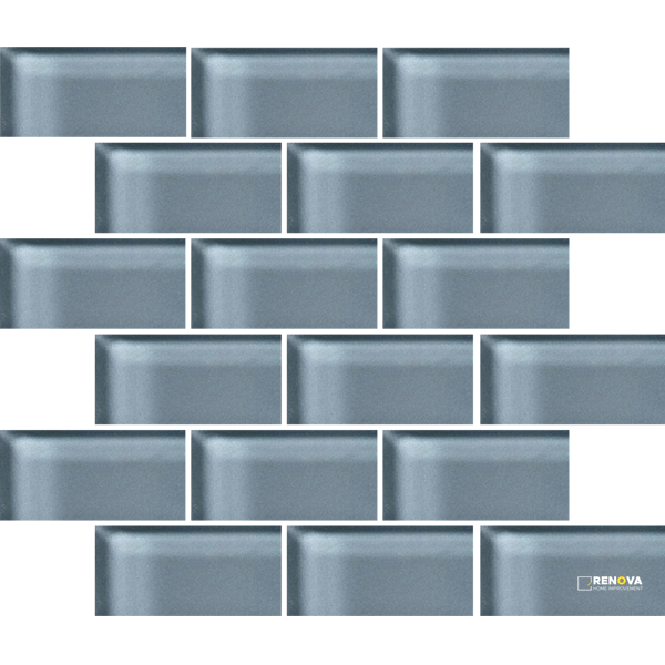 CROSSVILLE GLASS BLOX BLUE HAZE 2X4 MOSAIC .9385 SF/SHT - 2