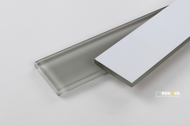 MIA GREY GLOSSY GLASS TILE 2" X 16" - 3