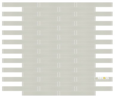 MIA IVORY GLOSSY GLASS TILE 2" X 16"