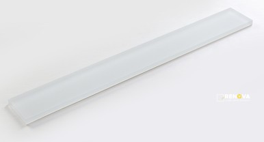 MIA WHITE FROSTED GLASS TILE 2" X 16" - 4