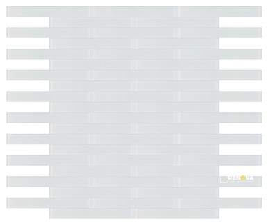 MIA WHITE FROSTED GLASS TILE 2" X 16" - 3