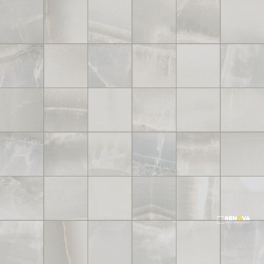 AKOYA SILVER MATTE MOSAIC 12" X 12"