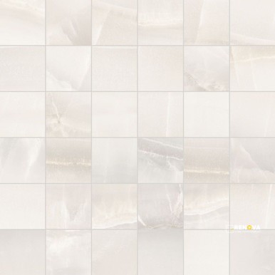 AKOYA WHITE MATTE MOSAIC 12" X 12"