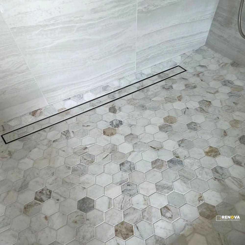 CASHMERE WHITE STONE ESSENTIALS HONED HEXAGON MOSAIC 3"