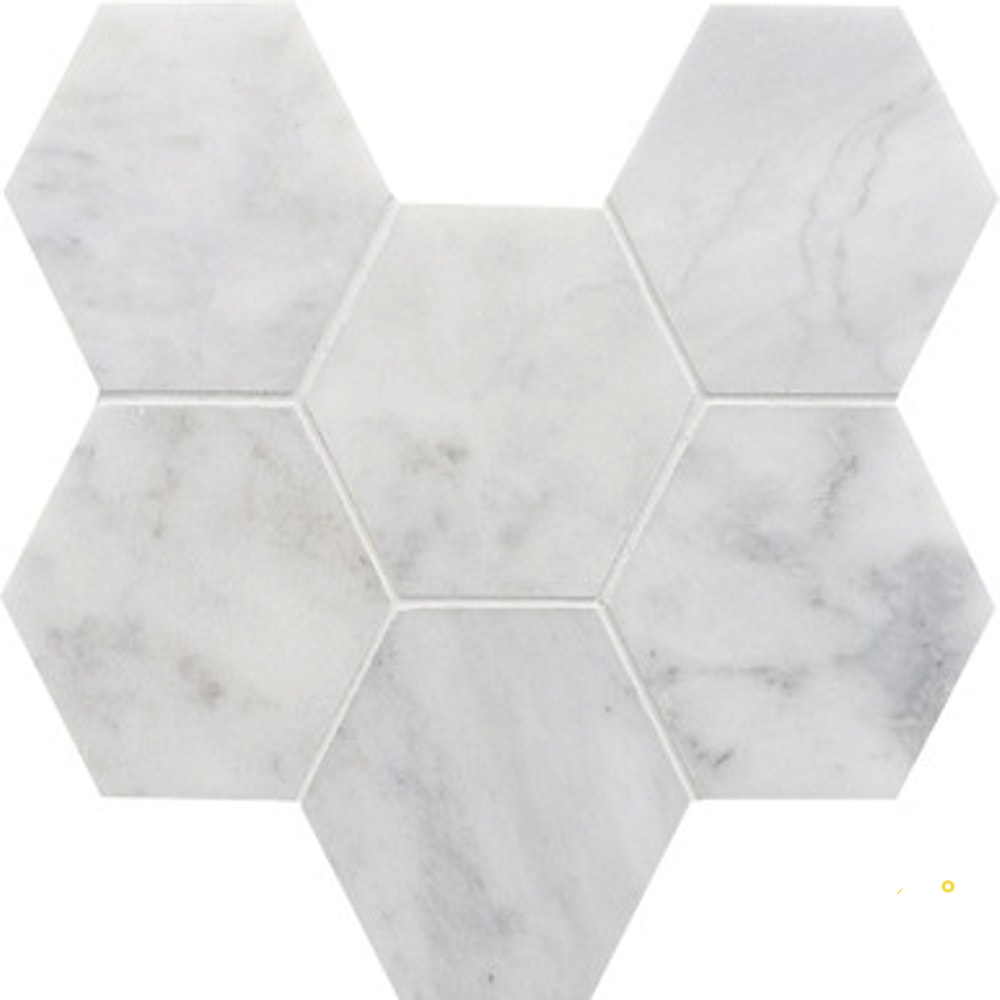 CALACATTA GRIS HONED HEX MOSAIC 4" X 4" - 2