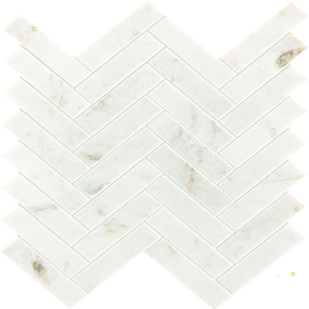 CALACATTA UMBER HONED HERRINGBONE MOSAIC 1" X 4"