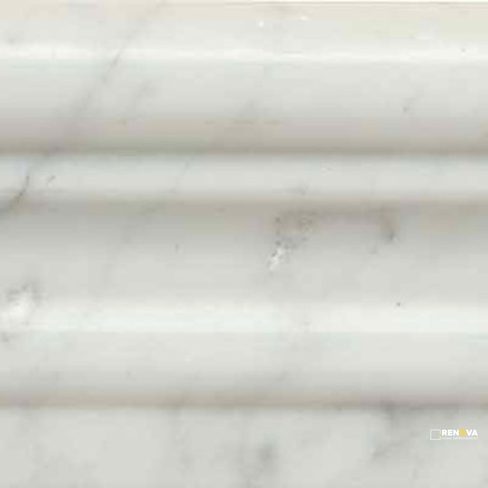 WHITE CARRARA HONED CHAIR RAIL 2" X 12"