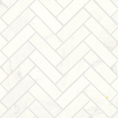 MAGNIFICA ERA LUXE WHITE HONED HERRINGBONE MOSAIC 1" X 4"
