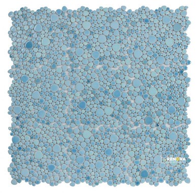 GROWING JEWEL BLUE MOSAIC 11.5" X 11.5"