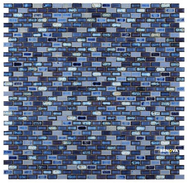 BRICK ROYAL BLUE MOSAIC 11.75" X 11.75"