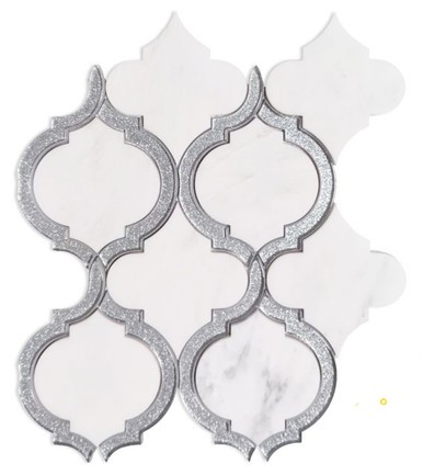 ALICE SILVER WHITE MOSAIC 9.75" X 11.75"
