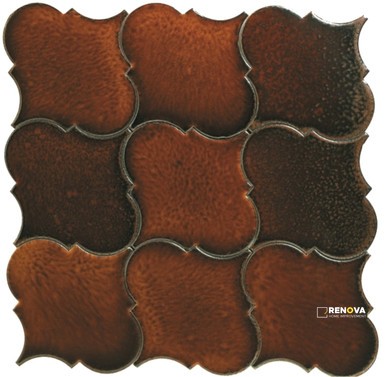 CALABASH RED MOSAIC 6" X 6"