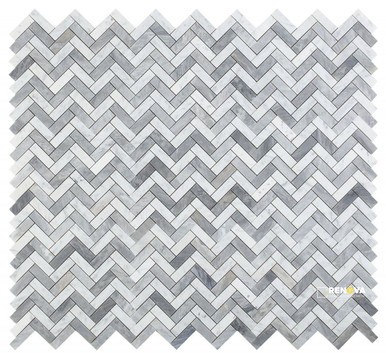 CHEVRON LONG LOFT MOSAIC 11.5" X 12.5"