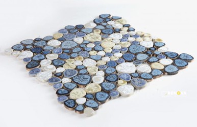 GROWING OCEAN MOSAIC 11.5" X 11.5" - 2