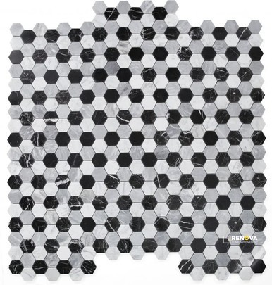 HEXAGON MOONLIGHT MOSAIC 2" X 2"