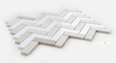 CHEVRON HAISA MOSAIC 11" X 12.5" - 3