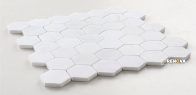 HEXAGON DOLOMITE HONED MOSAIC 2" X 2" - 2