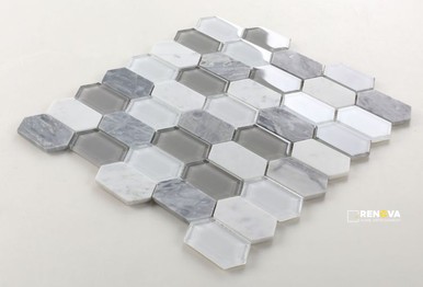 MONTAGE GREY MOSAIC 12.5" X 13.25" - 2