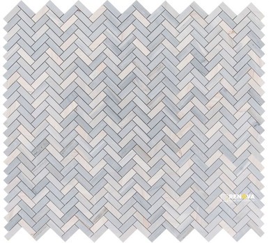 HERRINGBONE ITALIAN BLUE MOSAIC 11" X 11.25"