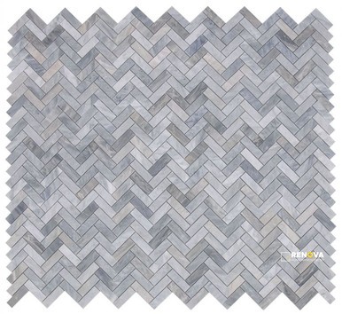 HERRINGBONE ITALIAN GREY MOSAIC 11" X 11.25"