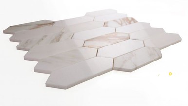 ELONGATED HEXAGON CALACATTA MOSAIC 11.75" X 15" - 2