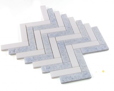 HERRINGBONE CRYSTAL OCEAN MOSAIC 11.25" X 11.25" - 2