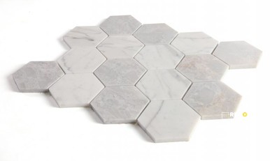 HEXAGON CITY GREY MOSAIC 3" X 3" - 2