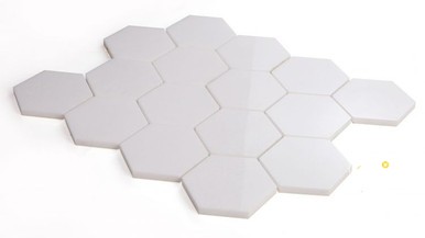 HEXAGON THASSOS POLISHED MOSAIC 3" X 3" - 2