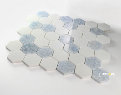 HEXAGON CRYSTAL OCEAN MOSAIC 2" X 2" - 2